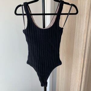 NWT Black Ribbed Bodysuit